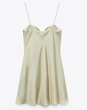 ZARA viral  ‘Jewel Strap Satin Effect Dress’