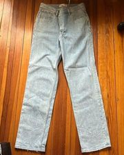 Abercrombie & Fitch Light Wash Crossover Ultra High Rise 90s Straight Jean 10/30