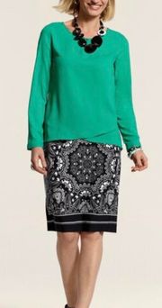 Black and White Paisley Skirt