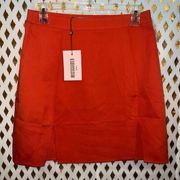 NWT Missguided tall Tailored Double Split slit Mini Skirt orange size 4