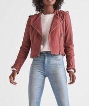 Lucky Brand Washed Leather Moto Jacket