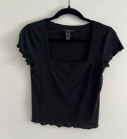 Black Square Neck Tshirt