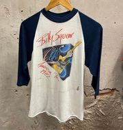 Vintage Billy Squier American Tour 1982 Double Sided Raglan Concert Tee Large L