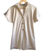 Women's Emery Rose Tan Romper Jumper One Piece Outfit Large NWT