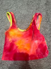 Cropped Neon Velvet Tank