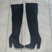 Rebecca Taylor black knee high round boots