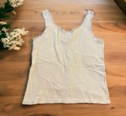 Womens Cudle Duds Tank Top White Size Medium