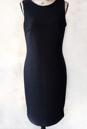 Julian Taylor Cocktail Work Dress Black Knit