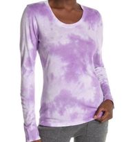 SUNDRY Tie Dye Long Sleeve T-shirt In Lilacwhite top