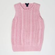 Vintage Ann Taylor Pink Cable Knit Sweater Vest