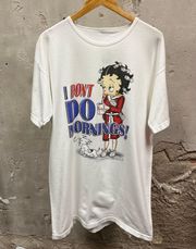 I Don’t Do Mornings 2002 Y2K Oversized Sleep Shirt One Size OSFM