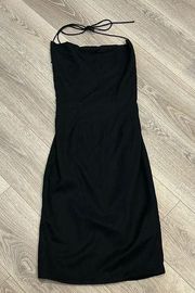 Fame and Partners Square Tie Halter Dress Knee Length Size 2