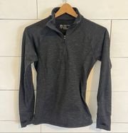Albion Heather Black Quarter Zip Pullover Jacket. Size Small.