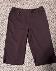 Christopher and Banks Brown Dress Capris Size 8