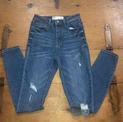 RSQ High Rise Ripped Skinny Jeans Size 00 **