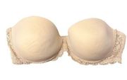 Secret Treasures Cream Strapless Lace Bra Size 36C