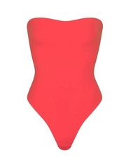 SKIMS FITS EVERYBODY STRAPLESS BODYSUIT neon Poppy 3387 size M