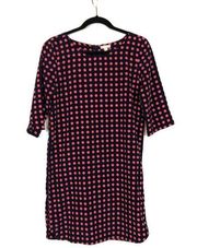 GAP Vicki Navy Blue Pink Polka Dot Shift Dress XS