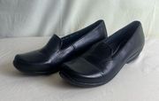 Dansko Olivia Clog Loafer Flats Black Leather Slip On Confort Fit Casual 10.5