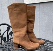 BCBG Tall Oil Nubuck Calf Heeled Boots