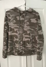 Camo Zip Up Hoodie