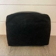 NWOT Melie Bianco Velvet Black Zipper Closure Bag