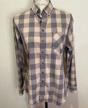 FRANK & OAK Long Sleeve Cotton Plaid Button Down Shirt sz Medium
