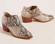 Anthropologie Marion Python Ankle Bootie Size 8