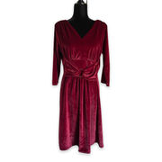 Liz Lange Completely Me Womens Dress Size Large Red Velour NEW