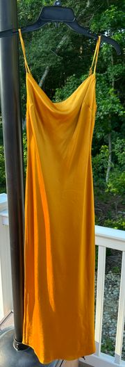 Gold Maxi Slip Dress