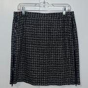 Laundry by Shelli Segal Tweed Double Side Zip Mini Pencil Skirt Women’s 8