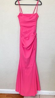 HOUSE OF CB 'Milena' Hot Pink Corset Maxi Dress NWOT