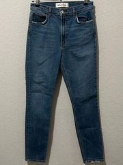 REFORMATION Slightly Distressed Blue Jeans, Size 29