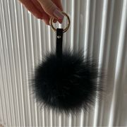 Black Fuzzy Keychain