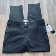 89th & Madison Black Straight Leg Dress Pants Size 14 NWT 