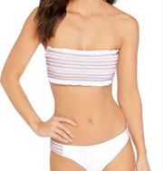 NWT True Craft Ocean Shore Smocked Bandaeu Top Bikini L/XL