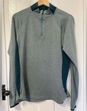 Women’s REI co-op green active wear 1/4 zip pullover size large