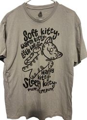 THE BIG BANG THEORY Soft
Kitty Warm Kitty Little Ball of
Fur TShirt Size L