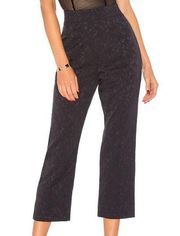 For Love and Lemons Luella Cigarette Pant in Navy Jacquard Floral XS