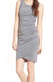 Nordstrom Leith Sleeveless Side Ruched Gray Dress Bodycon Size XL