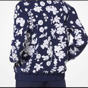 Michael Kors Bomber Jacket Beaded Navy White NWT M