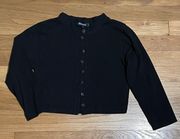 Black Button-Front Cardigan - Size 2