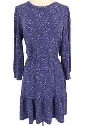 Collective Concepts Soft Knit Long Sleeve Dot Print Dress Purple Size XL NWT