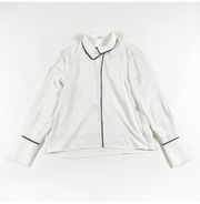 NEW  Aritzia Kallmus Collared Button Front Long Sleeve White Blouse Shirt