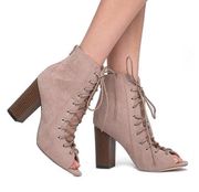 NEW IN BOX Lace Up Bootie Heels