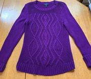 Lands'End  Drifter Cotton Cable Knit Crewneck Sweater, Size M10 / P12