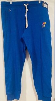 NWT Kansas Jayhawks college basketball blue sweatpants women size XL