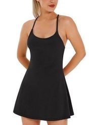 NEW Tennis Golf Dress Built-in Bra & Shorts Dress Pockets XS