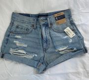 High Wasted Mom Jean Shorts