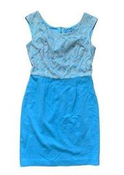 Antonio Melani Baby Blue Lace Bodycon Mini Dress 6